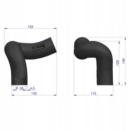 Upper radiator hose john deere t23534 warynski