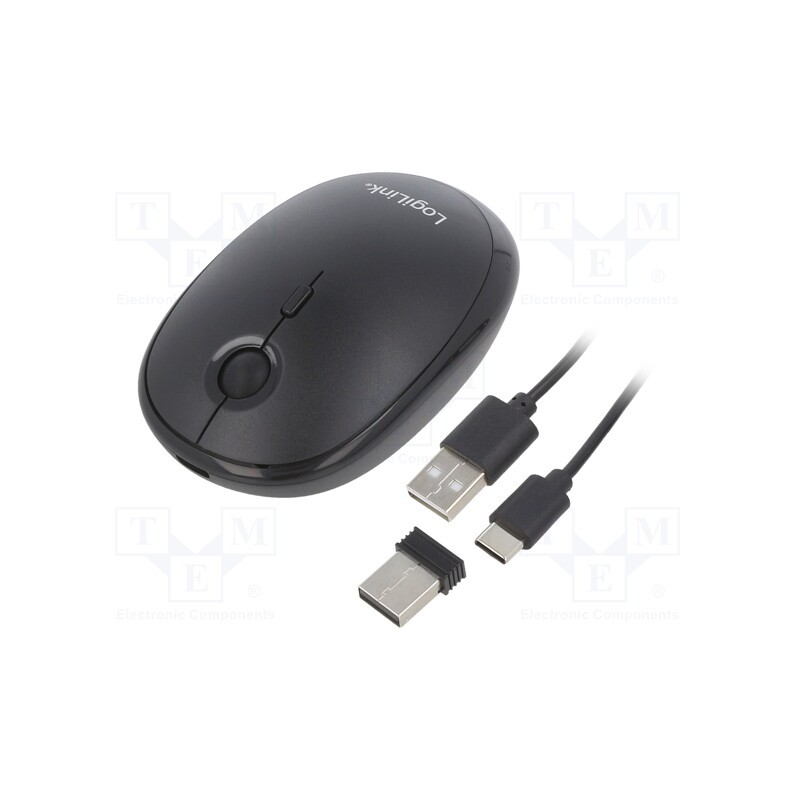 1 pcs x LOGILINK - ID0204 - Optical mouse, black, USB A, wireless,Bluetooth 4.0, 10m