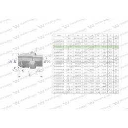 Hydraulic connection bb 7 16 unf jic xm
