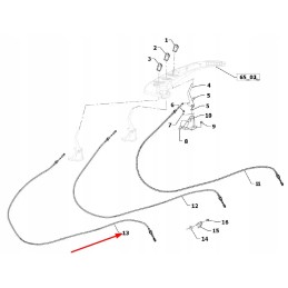 P5s59201022 external hydraulics control cable
