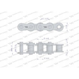 Roller chain 08b 1 r1 1 2 2 5 m Warynski