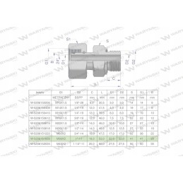 Hydraulic connection ab evge m36x2 28l x 1