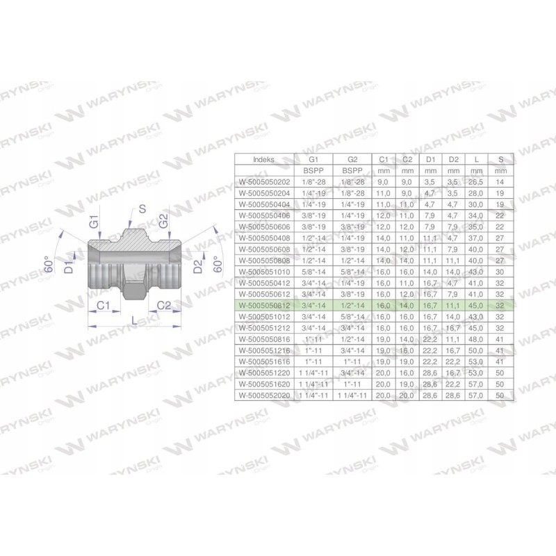 Inch bb 1 2 hydraulic reducing connector