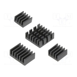 1 pcs x DFROBOT - FIT0651 - Heatsink, black, Raspberry Pi 4 B, aluminium, 4pcs.