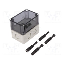 1 pcs x SPELSBERG - 10650201 - Enclosure: multipurpose, X: 65mm, Y: 94mm, Z: 81mm, TK PS, grey, IP66
