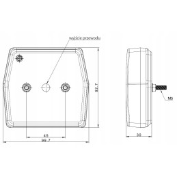 Bus truck Ursus trailer rear lamp, LED assistance