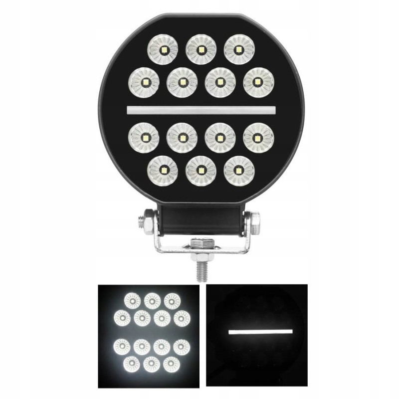 Round work lamp flood 14xled strip 12 24v