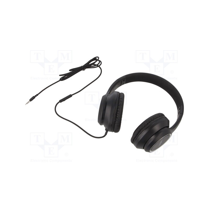 1 pcs x LOGILINK - HS0053 - Headphones with microphone, black, Jack 3,5mm, 1.2m, 20÷20000Hz