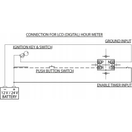 Universal digital 12v cargo hour indicator