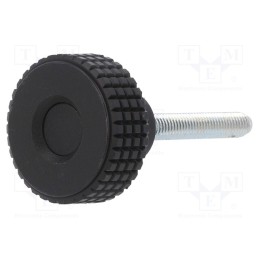 1 pcs x ELESA+GANTER - MBT.30 P-M6X40-C9 - Knob, Ø: 31mm, Ext.thread: M6, 40mm, H: 24mm, technopolymer PP, MBT-P