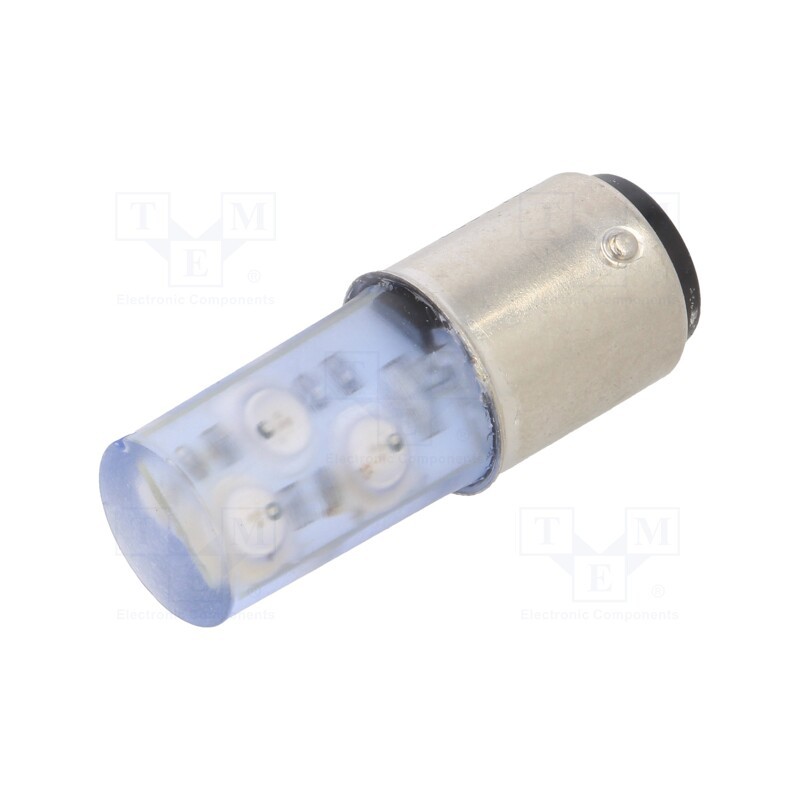 1 pcs x POLAM-ELTA - LB-BA15D-230AC SPECIAL - LED lamp, blue, BA15D, 230VAC