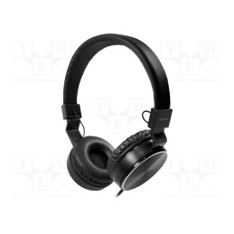 1 pcs x LOGILINK - HS0049BK - Headphones, black, Jack 3,5mm, Features: stereo, 1.2m, 20÷20000Hz