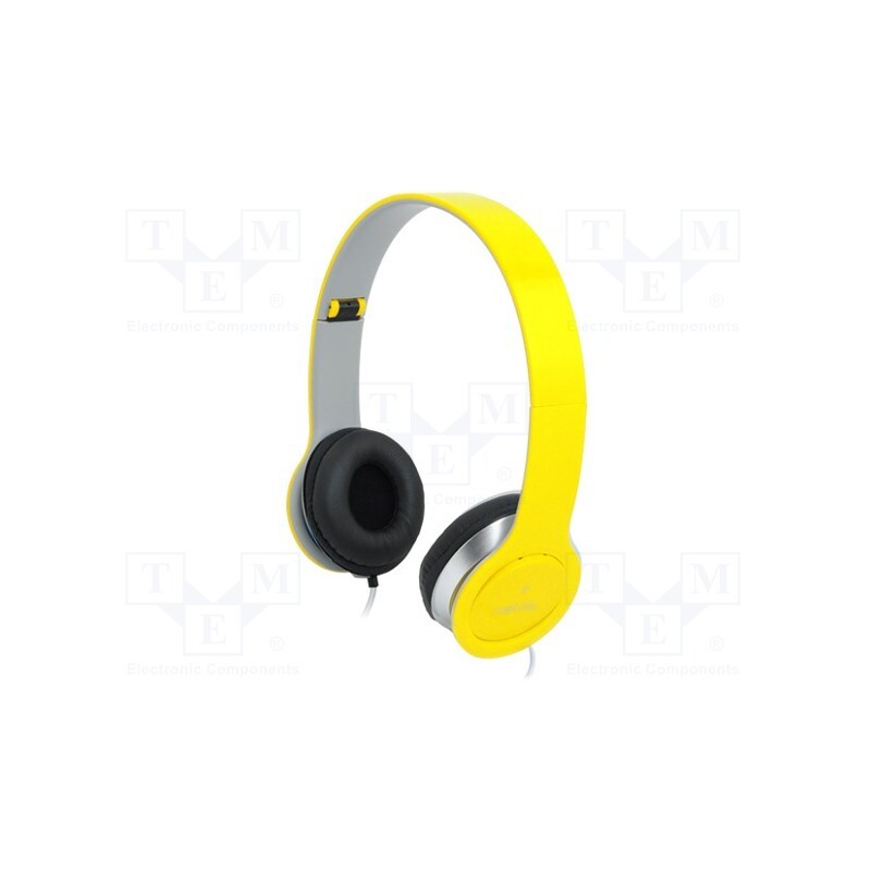1 pcs x LOGILINK - HS0030 - Headphones with microphone, yellow, Jack 3,5mm, 1.2m, 20÷20000Hz
