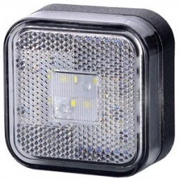 Square marker lamp, reflector, white marker