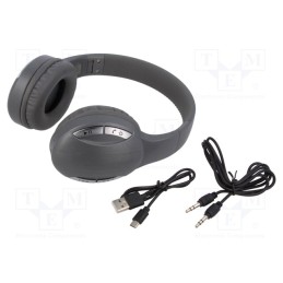1 pcs x GEMBIRD - BTHS-01-SV - Wireless headphones with microphone, silver, USB B micro, 10m
