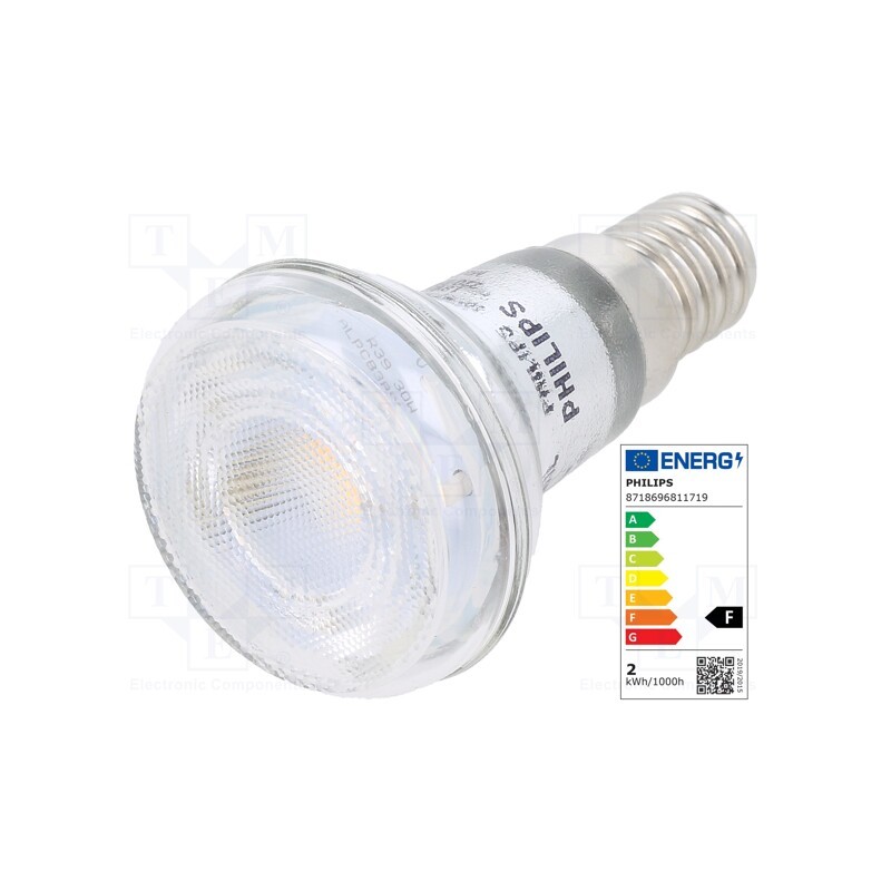 1 pcs x PHILIPS - 8718696811719 - LED lamp, warm white, E14, 230VAC, 150lm, P: 1.8W, 36°, 2700K