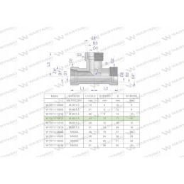 Metric hydraulic tee bbb m18x1 5 12l xt