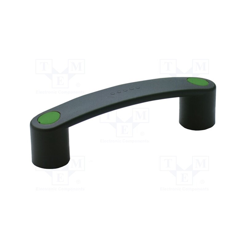 1 pcs x ELESA+GANTER - 260361-C17 - Handle, polypropylene, black, H: 45mm, L: 150mm, W: 28mm, F2: 1kN