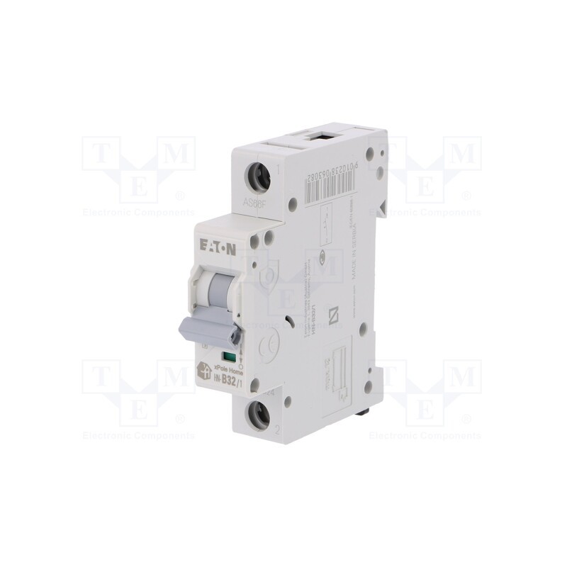 1 pcs x EATON ELECTRIC - HN-B32/1 - Circuit breaker, 230/400VAC, Inom: 32A, Poles: 1, Charact: B, 6kA