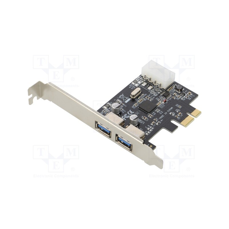 1 pcs x GEMBIRD - UPC-30-2P - PC extension card: PCIe, USB A socket x2, chipset NEC D720200F1