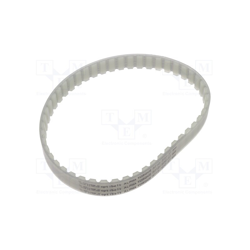 1 pcs x OPTIBELT - AT10 500 1677ZA - Timing belt, AT10, W: 16mm, H: 5mm, Lw: 500mm, Tooth height: 2.5mm