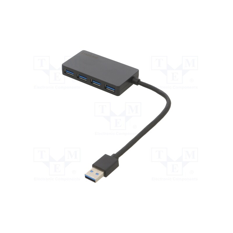 1 pcs x LOGILINK - UA0396 - Hub USB, USB A socket x4,USB A plug, USB 3.2, PnP, 5Gbps