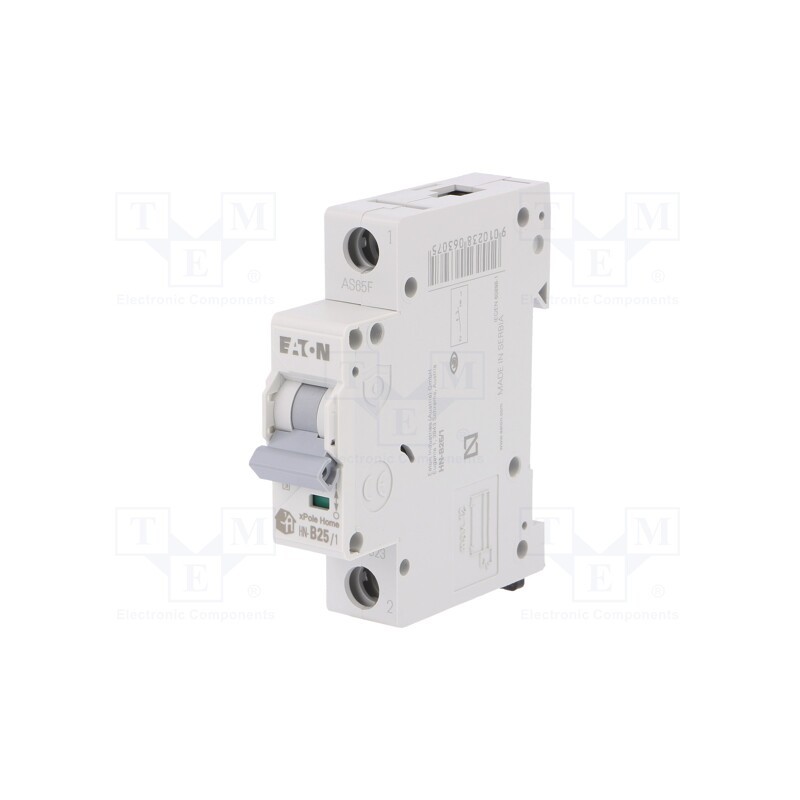 1 pcs x EATON ELECTRIC - HN-B25/1 - Circuit breaker, 230/400VAC, Inom: 25A, Poles: 1, Charact: B, 6kA