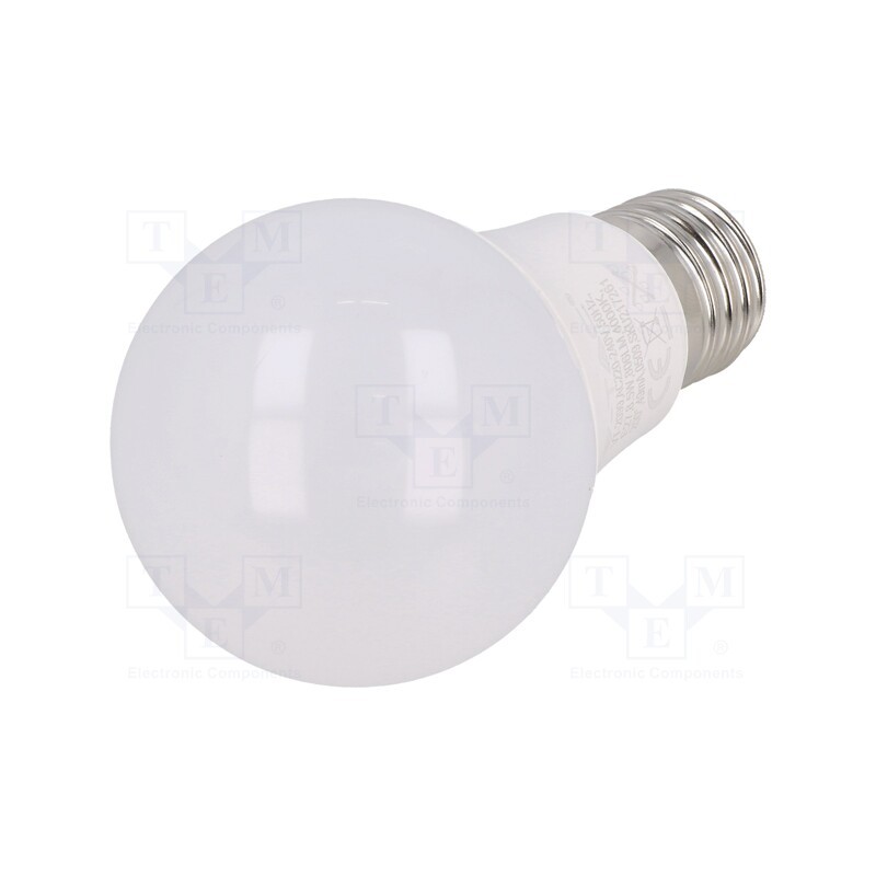 1 pcs x V-TAC - SKU 217261 - LED lamp, neutral white, E27, 220/240VAC, 806lm, P: 8.5W, 200°