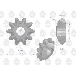 Differential gear satellite 2746322m1 mf3 mf4