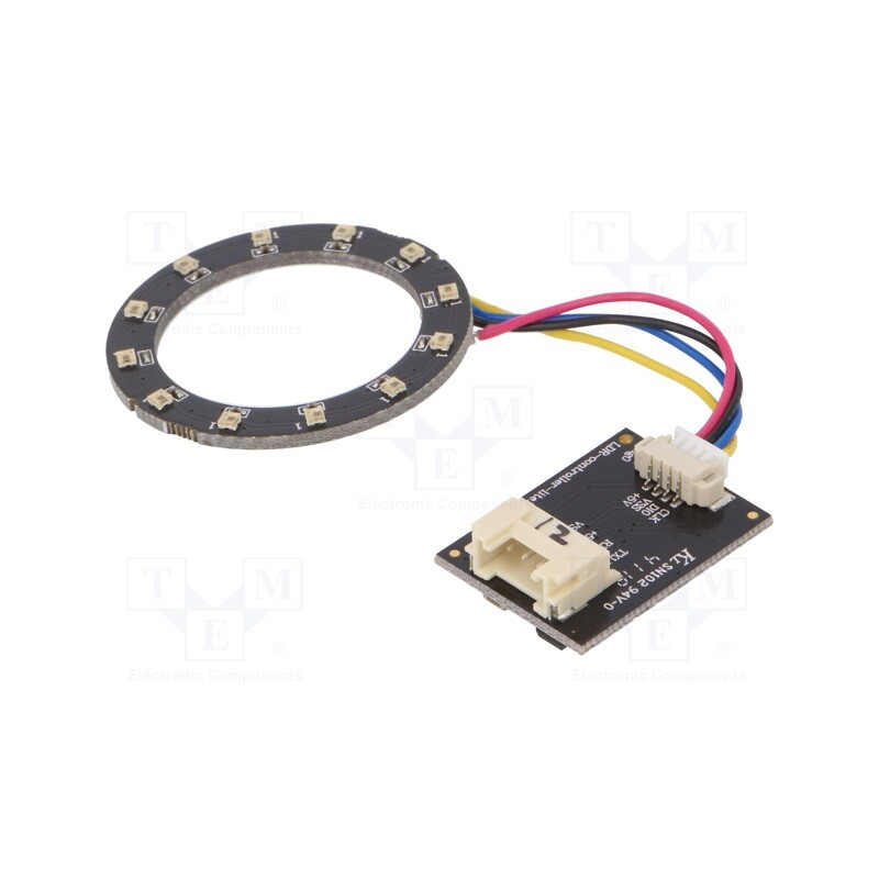 1 pcs x LUMEX - SMR-3727-12-RGB-UR - LED ring, RGB, 1W, 5VDC, 120°, No.of diodes: 12, Dim: Ø37mm, 5mA