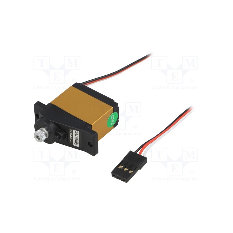 1 pcs x K-POWER - MM0160 - Motor: servo, 4.8÷6VDC, micro, analogue, 22.8x12.3x25mm, metal