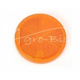 Round orange reflector, glued