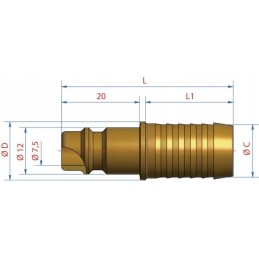 Tool connector for 13mm es13s luedecke hose