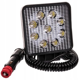 Work lamp 9 LED 27w 12v 24v, magnetically mounted