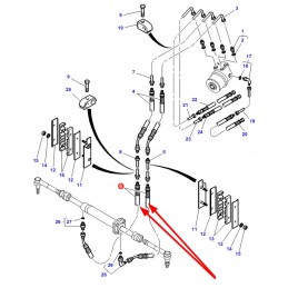 3786079m1 front axle hydraulic hose