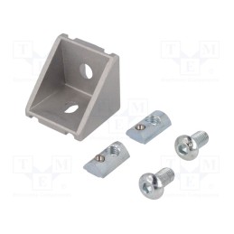 1 pcs x ELESA+GANTER - GN 961-40-8-40-40-C-MT - Angle bracket, for profiles, Width of the groove: 8mm, W: 38mm