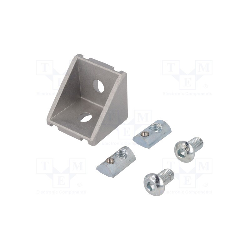 1 pcs x ELESA+GANTER - GN 961-40-8-40-40-C-MT - Angle bracket, for profiles, Width of the groove: 8mm, W: 38mm