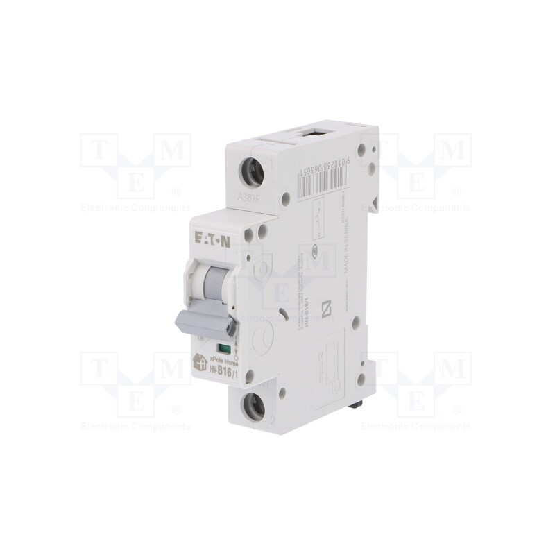 1 pcs x EATON ELECTRIC - HN-B16/1 - Circuit breaker, 230/400VAC, Inom: 16A, Poles: 1, Charact: B, 6kA