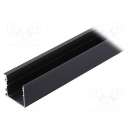 1 pcs x TOPMET - V3090021 - Profiles for LED modules, black, L: 1m, VARIO30-03, aluminium
