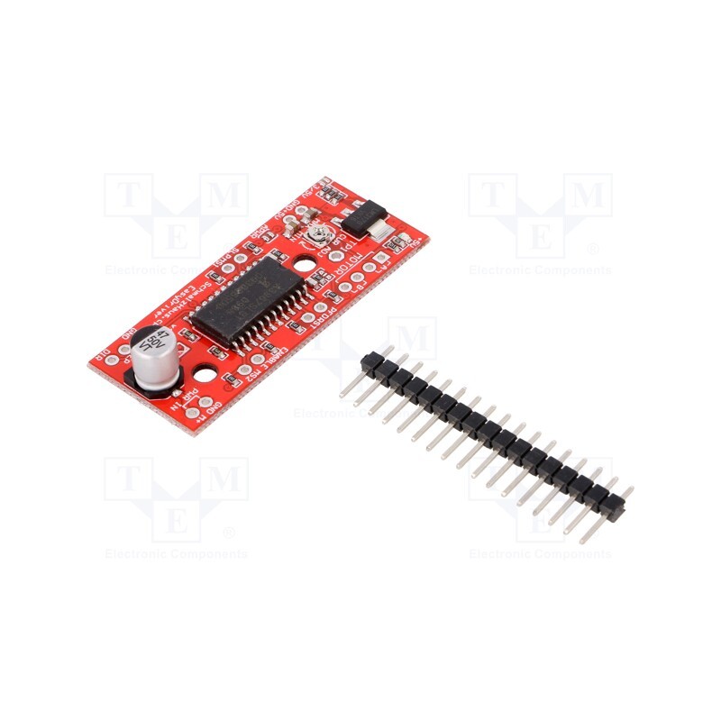 1 pcs x OKYSTAR - OKY3912 - Stepper motor controller, A3967, 700mA, Uin mot: 7÷30V, red
