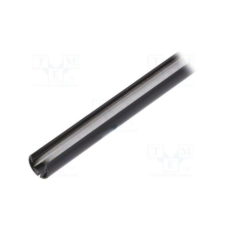 1 pcs x TOPMET - F7000102 - Profiles for LED modules, black, L: 1m, PEN12, aluminium, oval