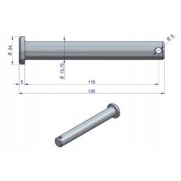 The arm pins of the lower hitch are original