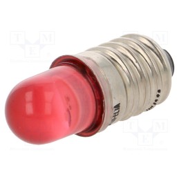 1 pcs x POLAM-ELTA - LR-E10-230AC - LED lamp, red, E10, 230VAC, 200÷250mcd