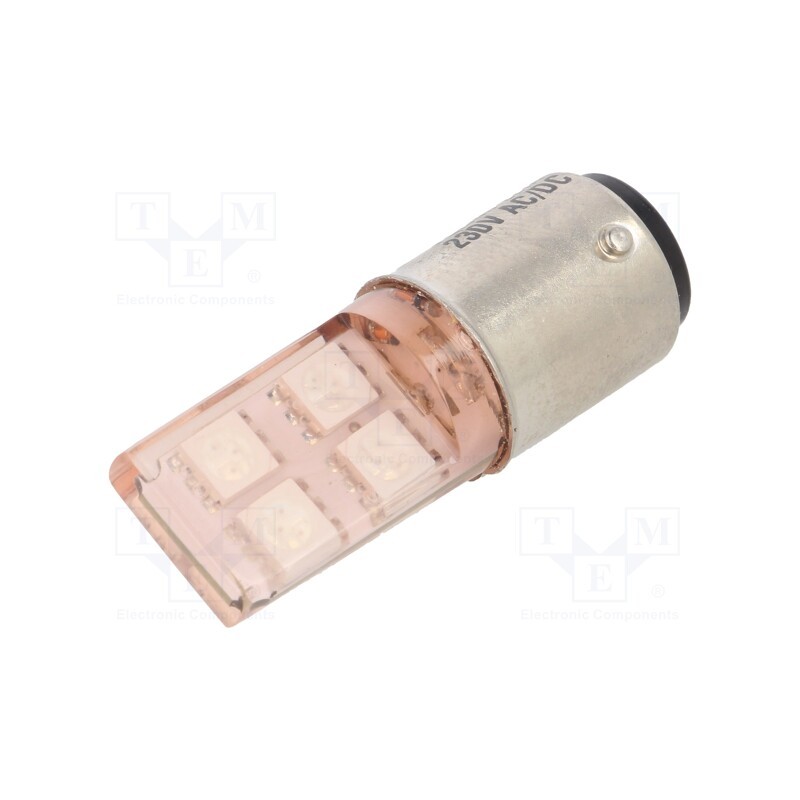 1 pcs x POLAM-ELTA - LO-BA15D-230AC SPECIAL - LED lamp, orange, BA15D, 230VAC