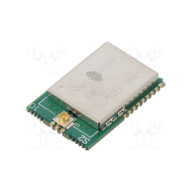 1 pcs x RADIOCONTROLLI - RC-S2LP-868 - Module: RF, 868MHz, SPI, -128dBm, 1.8÷3.6VDC, 16dBm, SMD, 20/7.2mA