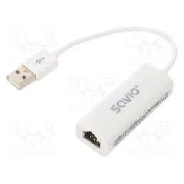 1 pcs x SAVIO - SAVKABELCL-24 - USB to Fast Ethernet adapter, USB 2.0, PnP, white