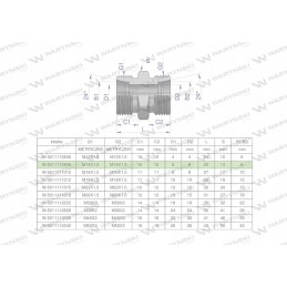 Metric hydraulic connector bb m14x1 5 08l xg