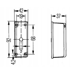 Marker 24v lp white and red hella