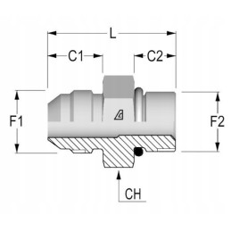 Screw-in connector 3 4 jicx9 16 unf