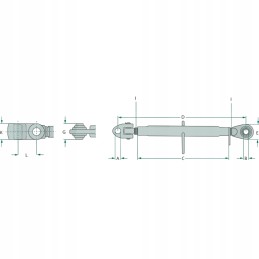 Top connector 525 760mm m36x3 cat 3 2